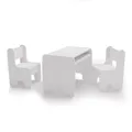 Produktbild: Set aus Kindertisch und zwei Kinderstühlen - weiß