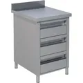 Produktbild: KBS Schubladenschrank 3 Schubladen 500x600x850 mm mit Aufkantung Edelstahl