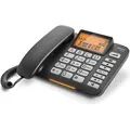 Produktbild: Gigaset Telefon DL580, schwarz, Großtasten, schnurgebunden