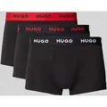 Produktbild: HUGO Trunks mit elastischem Label-Bund im 3er-Pack in Black, Größe L