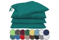 Produktbild: NatureMark Sitzkissen 4er-Set Stuhlkissen 40x40cm mit Bändern, Sitzpolster Kissen 4er Pack, schadstoffgeprüft, Petrol