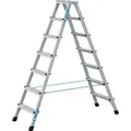 Produktbild: Stufenstehleiter 2x3 Stufen Alu.elox.Gesamt-H.820mm Stufen genietet ZARGES