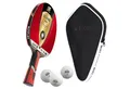 Produktbild: Sunflex Tischtennisschläger Legend A50 + Tischtennishülle + 3x SX+ Bälle, Tischtennis Schläger Set Tischtennisset Table Tennis Bat Racket
