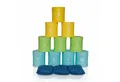 Produktbild: alldoro Spiel Dosenwerfen-Set für Kinder mit 10 bunten Kunststoffdosen, Dosenwurf-Spiel für drinnen & draußen, ideal für Kindergeburtstag