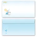 Produktbild: 10 Briefumschläge (ohne Fenster) Besondere Anlässe, BABY SCHNULLER (BLAU) DIN LANG (220x110 mm)
