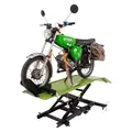 Produktbild: Motorradhebebühne Montagebühne Heber hydraulisch 360 kg Breite 47cm Schwarz-Grün