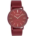 Produktbild: Oozoo Armbanduhr rot burgund Edelstahl Vintage Series Damen Analog-Quarzuhr UOC20001