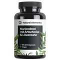 Produktbild: naturale elements Mariendistel Artischocke Löwenzahn Komplex - 120 Kapseln - mit 80% Silymarin