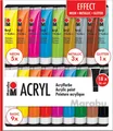 Produktbild: Marabu Acrylfarben-Set 'EFFECT', 18 x 36 ml