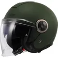 Produktbild: LS2 Motorradhelm OF620 Classy Solid Jethelm, vorbereitet für Kommunikationssystem,integriertes Sonnenvisier grün XS (53/54)