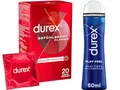 Produktbild: Durex Gefühlsecht Classic Kondome 20 (20 Stück + Gleitgel Play Feel 50ml)