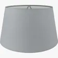 Produktbild: Wogati® Premium Lampenschirm E14/E27 Baumwolle | Grau, Größe: XL | Stehlampe + Hängelampe + Tischlampe