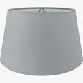 Produktbild: Premium Lampenschirm Stehlampe Hängelampe Grau Baumwolle E14/E27 XL=UØ 30cm
