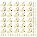 Produktbild: 50 Stück Bildaufhänger mit 50 Schrauben,Bilderhaken zum nageln,Bilderrahmen Sortier Haken,Aufhängung,Bild Rahmen Haken Kit Bilderrahmen Aufhänger für Haus Büro Foto Bild Malerei Hängen (Golden)
