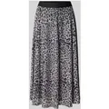 Produktbild: comma Midirock im Allover-Look mit elastischem Bund in Black, Größe 38