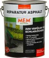 Produktbild: MEM Reparatur Asphalt zur Beseitigung von Fahrbahnschäden, Gebrauchsfertig, Einfach zu verarbeiten, Recyclebar, 10 kg, Schwarz