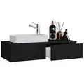 Produktbild: VCM my bath Badmöbel-Set 2-teilig Gudas 914875 schwarz 85,0 x 35,0 x 14,0 cm