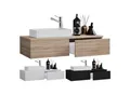 Produktbild: VCM 2-tlg Set Waschplatz für Gäste WC Gästebad Waschtisch Toilette Badmöbel Badezimmer Set - Gudas