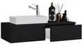Produktbild: 2-TLG Set | Waschplatz für Gäste WC | Gästebad | Waschtisch Toilette | Badmöbel Badezimmer Set - Gudas