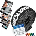 Produktbild: NEOLYMP Lange Fitnessbänder Stoff mit Fitness E-Book - waschbare Resistance Bands, Widerstandsbänder, Gymnastikband, Fitnessband, Trainingsbänder, Klimmzugbänder, Krafttrainingssets (schwarz)