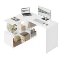 Produktbild: WOLTU Schreibtisch L Form, Eckschreibtisch mit Stauraum, 120x100cm, Bürotisch, Computertisch mit Ablagefächern, PC Tisch, Winkelschreibtisch, Arbeitstisch für Büro Arbeitszimmer, Weiß