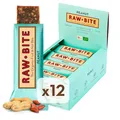 Produktbild: RAWBITE PEANUT in der 12er Box - Vegan, glutenfrei & ohne Zuckerzusatz (enthält von Natur aus Zucker) – Bio Frucht-Nuss-Riegel mit Erdnüssen (12 x 50 g)