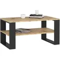 Produktbild: Akord Couchtisch, Eiche Artisan, Schwarz, Holzwerkstoff, Nachbildung, Rechteckig,Rechteckig, 92x45x53 cm, Wohnzimmer, Wohnzimmertische, Couchtische
