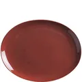 Produktbild: KAHLA 1T3306A93020W Homestyle Platte oval 32 cm siena red mediterranes Geschirr aus Porzellan mit Steingut- und Keramiklook flache Wurstplatte Käseplatte Kuchenplatte Servierplatte ovaler Teller rot