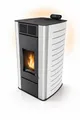 Produktbild: NEMAXX Pelletofen P18 Weiß 18 kW wasserführend bis 300m³ Zentralheizung  40 kg Tank, (Reinigungsautomatik, ECO-Modus, Sicherheitsabschaltung, Wochentimer, Wi-Fi Ready), BAFA/förderfähig, Wasser 12,5kW, effiziente Wärme, bis 18 Std.Laufzeit