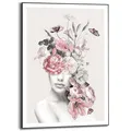 Produktbild: REINDERS Gerahmtes Bild, Blumenfrau, Wohnzimmer, Bilder, Wanddeko, Room Decor, MDF, Rosa, 70x50cm