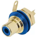 Produktbild: Neutrik Rean - Cinch-Einbaubuchse (Rca) - Vergoldete Kontakte - Blau (Cinch Kabel) (NYS367-6)