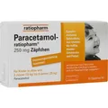 Produktbild: PARACETAMOL-ratiopharm 250 mg Zäpfchen 10 St. PZN 03953597