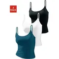 Produktbild: Spaghettitop VIVANCE ACTIVE, Damen, Gr. 36/38, grün (petrol, schwarz, weiß), Single Jersey, Obermaterial: 95% Polyamid, 5% Elasthan (LYCRA), unifarben, Basic, körpernah taillenbedeckt, tiefer Rundhals, Tops, aus weicher Microfaser, Topseller