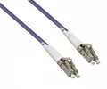 Produktbild: DINIC LWL Kabel OM4, Patchkabel LC/LC Lichtwellenleiter Multimode (30m, violett)