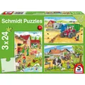 Produktbild: Schmidt Spiele Schmidt Spiele Kinderpuzzle Auf dem Bauernhof, 3x24 Teile