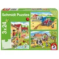 Produktbild: SCHMIDT SPIELE PUZZLE AUF DEM BAUERNHOF 3 X 24 TEILE 56216 NEU