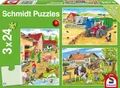 Produktbild: Schmidt Spiele 56216 Auf dem Bauernhof, 3x24 Teile Kinderpuzzle, Puzzle Kinder