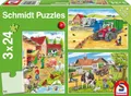 Produktbild: Auf dem Bauernhof. 3 x 24 Teile Puzzle