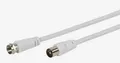 Produktbild: Vivanco SAT Empfängeranschlusskabel F-Stecker  -  Koaxstecker, 1,5m, weiß