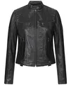 Produktbild: Rock Creek Damen Lederjacke Biker Jacke Echtleder Motorradjacke Leder Jacken Damenjacke Stehkragen Winterjacke Übergangsjacke D-481 Schwarz S