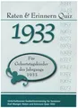 Produktbild: Raten & Erinnern Quiz 1933 ~ Karl Mangei ~  9783936778397
