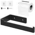Produktbild: Xpieoyrm Toilettenpapierhalter, Selbstklebender WC-Rollenhalter ohne Bohren mit Haken und abgedecktem Design, Lösung für Aufbewahrung, Wandmontage und Elegantes Badezimmerdesign