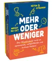 Produktbild: Mehr oder Weniger  Ratespiel ab 2 Personen  110 Karten 320 Fragen  Spiel für ...