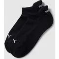 Produktbild: PUMA Sneakersocken mit Label-Details Modell 'Cushioned' im 2er-Pack in Black, Größe 39-42