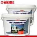 Produktbild: Wilckens 2 x 5 l Fassadenfarbe Weiß Außenfarbe Dispersionsfarbe wetterbeständig