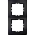 Produktbild: Kopp PARIS – Abdeckrahmen 2-fach, Farbe: Schwarz matt, Profi-Pack: 5 Stück