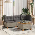 Produktbild: Garten-Ecksofa mit Kissen Grau Poly Rattan