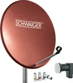 Produktbild: Satellitenanlage Set Ziegelrot Stahl 55 cm