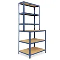 Produktbild: shelfplaza HOME 190x90x60 cm Werkbank Regal blau - Werkstatt Hobby Keller