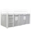Produktbild: Hochbett Vorhang Umrandung Kinder 3-teilig Spiel Bett Grau Sterne Homestyle4u